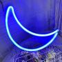 Moon LED Signs Neon Lights for Wall Decor,USB or Battery Neon Sign,Neon Signs for Bedroom,Light Up Sign Decorative Neon Light Sign for Christmas,Party,Kids, Girls Living Room (Moon-Blue)