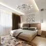 VINLUZ 10 Lights Modern Sputnik Chandelier Brushed Nickel Flush Mount Ceiling Light Contemporary Chandelier for Dining Room Living Room Kitchen