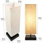 Bedside Table Lamp, Aooshine Minimalist Solid Wood Table Lamp Bedside Desk Lamp with Square Flaxen Fabric Shade for Bedroom, Dresser, Living Room, Kids Room, College Dorm, Coffee Table, Bookcase