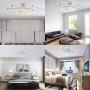 RUXUE Industrial Semi Flush Mount Ceiling Light Modern Sputnik Pendant Light for Kitchen Living Room Bedroom Dining Room