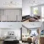 RUXUE Industrial Semi Flush Mount Ceiling Light Modern Sputnik Pendant Light for Kitchen Living Room Bedroom Dining Room RUXUE Industrial Semi Flush Mount Ceiling Light Modern Sputnik Pendant Light for Kitchen Living Room Bedroom Dining Room