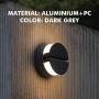 LUTEC Eklips LED Round Outdoor Porch Light 3000K 960LM Wall Light Outdoor and Indoor Bedroom LED Wall Lantern Sconce