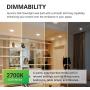 Sunco Lighting 6 Pack 5 Inch / 6 Inch Flush Mount Disk LED Downlight, 15W=100W, 2700K Soft White, 1050LM, Dimmable, Hardwire 4/6'' Junction Box, Recessed Retrofit Ceiling Fixture