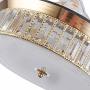 BIGBANBAN Crystal Chandelier Fan with Retractable Blade, Modern Gold Ceiling fans with Lights and Remote, LED Indoor Fan for Dining Room/Bedroom (36 inch)