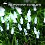 Lyhope Battery Christmas Lights, 33ft 100 LED Christmas Lights Waterproof 8 Modes Battery Operated String Lights for Outdoor & Indoor, Xmas Tree, Wreaths, Holiday Decoration (Cool White)