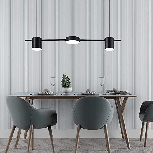 LAKIQ Modern Linear Pendant Lighting Fixture 3/5 Lights LED Chandelier Hanging Ceiling Light for Dining Table Living Room Kitchen Island(Black,3 Lights,Warm Light) LAKIQ Modern Linear Pendant Lighting Fixture 3/5 Lights LED Chandelier Hanging Ceiling Light for Dining Table Living Room Kitchen Island(Black,3 Lights,Warm Light)