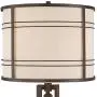 Elias Industrial Farmhouse Floor Lamp with Nightlight LED Oil Rubbed Bronze Off White Oatmeal Fabric Drum Shade for Living Room Reading Bedroom Office - Franklin Iron Works Elias Industrial Farmhouse Floor Lamp with Nightlight LED Oil Rubbed Bronze Off White Oatmeal Fabric Drum Shade for Living Room Reading Bedroom Office - Franklin Iron Works