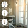 DEWENWILS Modern Floor Lamp for Living Room,Bedroom,Office,Stylish Black Standing Lamp with Adjustable Glass Shade,63 inch Corner Lamp