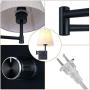 Swing Arm Wall Lamp Plug-in Cord Industrial Wall Sconce with On/Off Switch Wall Lights Fixtures 2-Lights