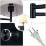Swing Arm Wall Lamp Plug-in Cord Industrial Wall Sconce with On/Off Switch Wall Lights Fixtures 2-Lights Swing Arm Wall Lamp Plug-in Cord Industrial Wall Sconce with On/Off Switch Wall Lights Fixtures 2-Lights