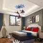 Indoor chandelier lighting LED Pendant Light Childrens Room Spider-Man Lighting 3-Light Hanging Lamp Glass Lampshade Boys Bedroom Decorative Lamp Cartoon Children Pendant Lamp Living Room Dining Room