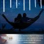 Blasoul Led Meteor Shower Rain Lights - 24 Tubes 12.2Inch 576 LED Dripping Christmas Lights Outdoor IP65 Waterproof Led Falling Ice Lights for Wedding Party Xmas Patio Xmas Decoration White (24 Tubes)