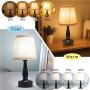 ZEEFO LED Night Light, Battery Powered Portable Night Lamp, Eye Protection Warm White Remote Control Night Light, Dimmable Classic Bedside Table Lamps Ideal for Bedroom,Study, Kids Room (Set of 2)