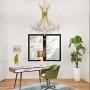 SILJOY Modern Crystal Chandelier Dandelion Led Chandelier Gold Firework Light Fixture for Dining Room Entryway Hallway Restaurant 19 Lights
