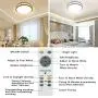 W-LITE 30W Dimmable LED Flush Mount Ceiling Light Fixture with Remote-14 Inch Round Ceiling Lighting for Living Room/Kitchen/Bedroom/Dining Room, 3 Light Color Changeable