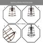 Dysmio Metal Wire Cage for Hanging Pendant Lighting, 2-1/4-Inch Oil Rubbed Bronze Industrial Cage Neckless Metal Shade, for Ceiling Pendant Lights for Dining Room Bedroom - Pack of 2