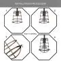 Dysmio Metal Wire Cage for Hanging Pendant Lighting, 2-1/4-Inch Oil Rubbed Bronze Industrial Cage Neckless Metal Shade, for Ceiling Pendant Lights for Dining Room Bedroom - Pack of 2 Dysmio Metal Wire Cage for Hanging Pendant Lighting, 2-1/4-Inch Oil Rubbed Bronze Industrial Cage Neckless Metal Shade, for Ceiling Pendant Lights for Dining Room Bedroom - Pack of 2