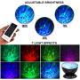 Ocean Wave Projector and Sound Machine - Night Light Projector with Color Changing Wave Light Effects – Music Lamp for Kids Adults Bedroom – Black