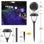 BOOTYLIGHT Solar Lights Outdoor 6Pack Solar Pathway Lights with 7 Color Changing Waterproof Landscape Colorful Lighting for Lawn Yard Walkway