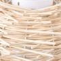 Rattan Woven Pendant Lamp Birds Nest Chandelier Rustic Bamboo Wicker Hanging Ceiling Lamp Handmade Weaved Dome Pendant Light for Living Room Bedroom Hotel Restaurant (40CM)