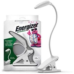 Energizer Rechargeable Clip On Light, Flexible Reading Light, Rechargeable Book Light for Reading in Bed, 2 Modes (White & Warm), Clamp Light, LED Clip Light