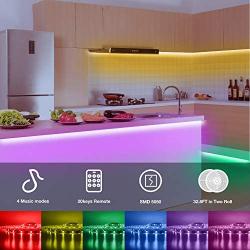 Daybetter 65.6ft Led Strip Lights Sync to Music with Remote Control (2 Rolls of 32.8ft)