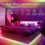 Tohsssik LED Strip Lights 16.4ft Waterproof LED Light Strips, LED Strip Light 5050 RGBIC Rainbow Color Changing LED Strip Lights, Sync to Music, LED Lights for Bedroom, TV, Party, RV, Bar, House