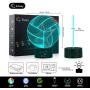 Volleyball 3D Lamp Optical Illusion Night Light, Elstey 7 Color Changing Touch Switch Acrylic Flat & ABS Base & USB Cable Decoration Lamps for Christmas Gift…
