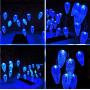 Borita C9 Faceted Outdoor Blue Christmas Light String, Stay-On 17Ft 25 LEDs Commercial Grade Indoor Xmas Mood Lighting,Home Garden Patio Halloween Festive Seasonal Decor Lighting