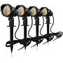 MEIKEE 7W LED Landscape Lights Low Voltage Outdoor Spotlight LED Pathway Lights Landscape Light Warm White IP66 Waterproof for Driveway, Yard, Lawn, Flood, Swimming Pool, Outdoor Garden Lights 4 Pack