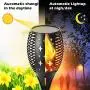 CASAVIDA Solar Torch Lights Outdoor, Waterpoof Landscape Garden Pathway Lights with Vivid Dancing Flickering Flames, Dusk to Dawn Auto On/Off Security Light for Deck Yard Driveway, (4Pack)