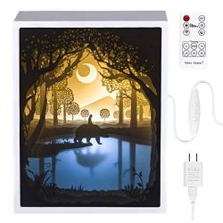 Papercut Light Boxes, 3D Shadow Box Led Light Night lamp, Decorative Mood Light for Kids and Adults, Baby Nursery Kids Bedroom Living Room Night Light(My Friend)