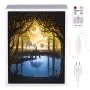 Papercut Light Boxes, 3D Shadow Box Led Light Night lamp, Decorative Mood Light for Kids and Adults, Baby Nursery Kids Bedroom Living Room Night Light(My Friend)