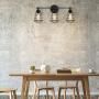 HAITRAL 3 Lights Bathroom Vanity Lights , Industrial Black Wall Lights with Metal Lampshade, Farmhouse Vanity Lights for Bathroom, Kitchen, Living Room