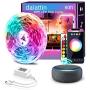 50ft Led Lights，dalattin Led Lights for Bedroom WiFi Led Strip Lights Smart Color Changing Lights with 24 Keys Remote,1 Roll of 50ft