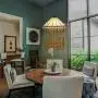Capulina Tiffany Dining Table Lights, 18 Inch Wide Hanging Tiffany Style Lamp, 2-Light Stained Glass Lighting Fixtures, Stained Glass Dining Room Lights, Mission Style Tiffany Pendant Lights