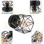 Licperron Semi-Flush Mount Ceiling Light E26 E27 Retro Black Industrial Ceiling Light Fixture for Porch Hallway Kitchen Farmhouse Lighting 2 Pack