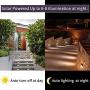 Otdair Solar Deck Lights, 3 LED Warm Light Solar Step Lights Outdoor Auto On/Off Stainless Steel Stair Lights Waterproof Wireless Solar Powered Lights for Fence Patio Garden Pathway - Warm 12 Pack