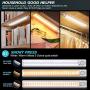 LED Motion Sensor Light, Under Cabinet Lighting Ultra Bright Wireless Kitchen Light 3 Color Stepless Dimmable Night Lighting USB Rechargeable Motion Sensor Closet Light Day (30cm(2pcs))