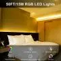LED Strip Lights 50FT,RGB Color Changing LED Light Strips Flexible DIY, with 44 Keys IR Remote Controller LED Strips 2835, LED Lights for Bedroom, Kitchen, Party, Hallowen, Christmas(2 X 25FT/7.5m)