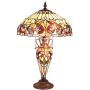 Capulina Tiffany Table Lights, 2-Light Tiffany Style Table Lamp, 16.1 inch Wide Victorian Style Stained Glass Table Lamp, Tiffany Style Desk Lamp, Tiffany Glass Lamp, Tiffany Lamp