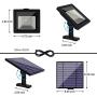 Solar Lights Outdoor - Solar Flood Lights - Security Pendant Light Kits for Indoor Home Shed Gazebo Porch, with Adjustable Solar Panel and 9.2Ft Cord Remote Control