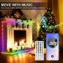 Shotory Led Lights for Bedroom, Bluetooth APP Control Color Changing LED Strip Lights, Music Sync, Waterproof 5050 LED Lights 32.8ft for Party, Home, Game Room, Kitchen