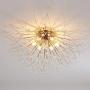 Gold Starburst Firework Chandeliers Crystal Lighting Fixtures Stainless Steel Ceiling for Bedroom Dining Room 6 Lights