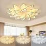 18 Heads LED Ceiling Light, Modern Dimmable Acrylic Chandelier Lamp Lotus Shape Pendant Light Fixture Home Decor for Living Room Dining Room Bedroom