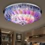 XINDAR Modern K9 Crystal Chandelier, Semi Flush Mount Lighting LED Ceiling Light Fixture Lamp for Dining Room Bathroom Bedroom Living Room (31.5 inch)