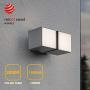 LUTEC Cuba 3000K 1100LM LED Integrated Porch Wall Light Outdoor and Indoor Bedroom LED Wall Lantern Sconce