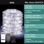 ANJAYLIA 66ft 200 LED Rope Lights Outdoor, Waterproof String Lights Plug in with Remote Control for Christmas Porch Deck Garden Party, White