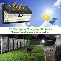 Solar Lights Outdoor with Lights Reflector,236 led Motion Sensor Lights 270° Wide Angle and 3 Lighting Modes(Security/ Permanent All Night/ Smart Brightness Control ) IP65 Waterproof (2pack)