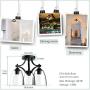 Tangkula Glass Ceiling Light Fixture, Clear Glass Shade, Semi Flush Mount Ceiling Light w/ Sturdy Metal Canopy, Modern 3-Light Close to Ceiling Light for Dining Room, Bedroom, Cafe, Living Room